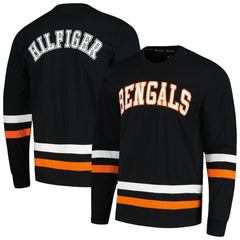 Cincinnati Bengals Tommy Hilfiger Nolan Long Sleeve T-Shirt Black/Orange - NFL