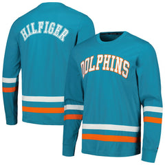 Miami Dolphins Tommy Hilfiger Nolan Long Sleeve T-Shirt Aqua/Orange - NFL