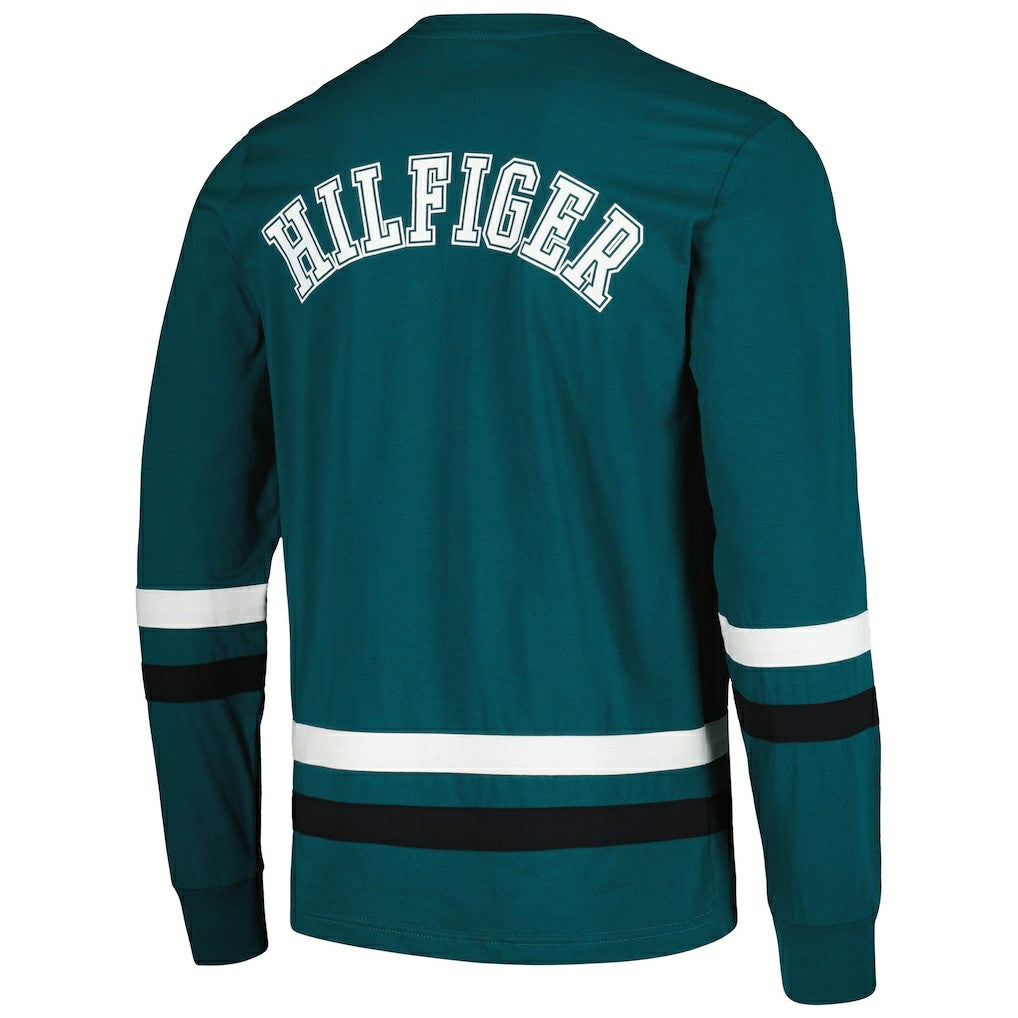 Philadelphia Eagles Tommy Hilfiger Nolan Long Sleeve T-Shirt Midnight Green/Black - NFL