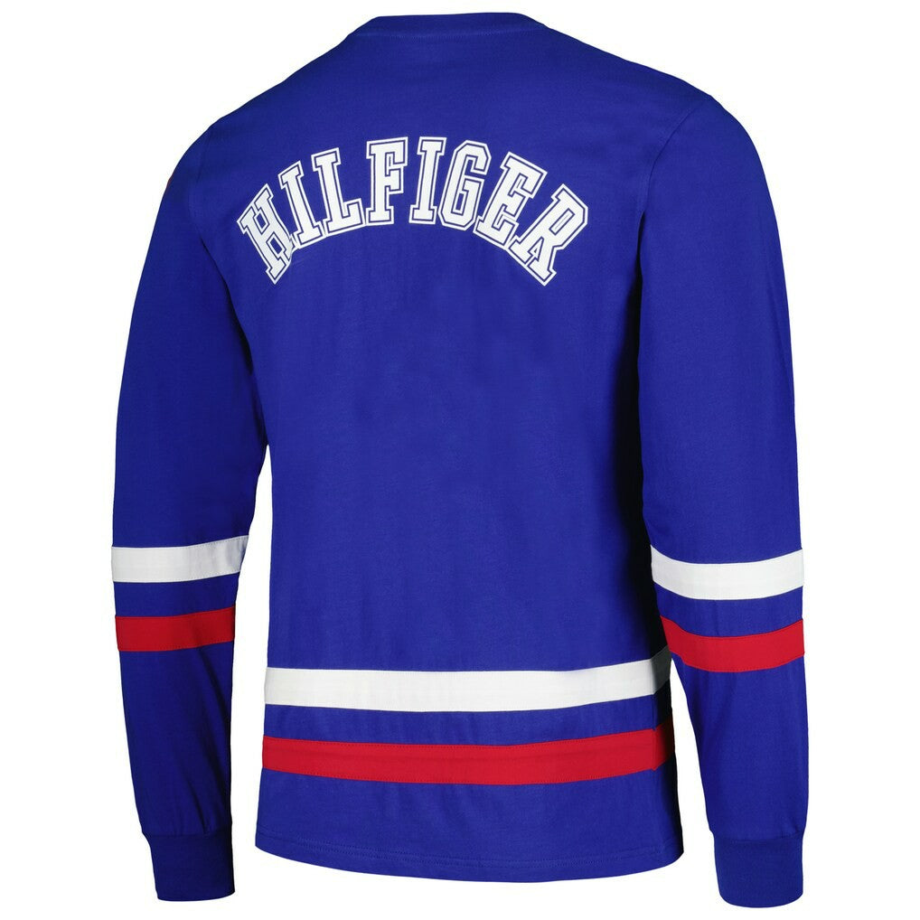 New York Giants Tommy Hilfiger Nolan Long Sleeve T-Shirt Royal/Red - NFL