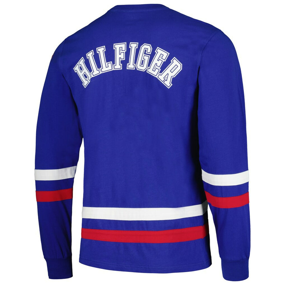 New York Giants Tommy Hilfiger Nolan Long Sleeve T-Shirt Royal/Red - NFL