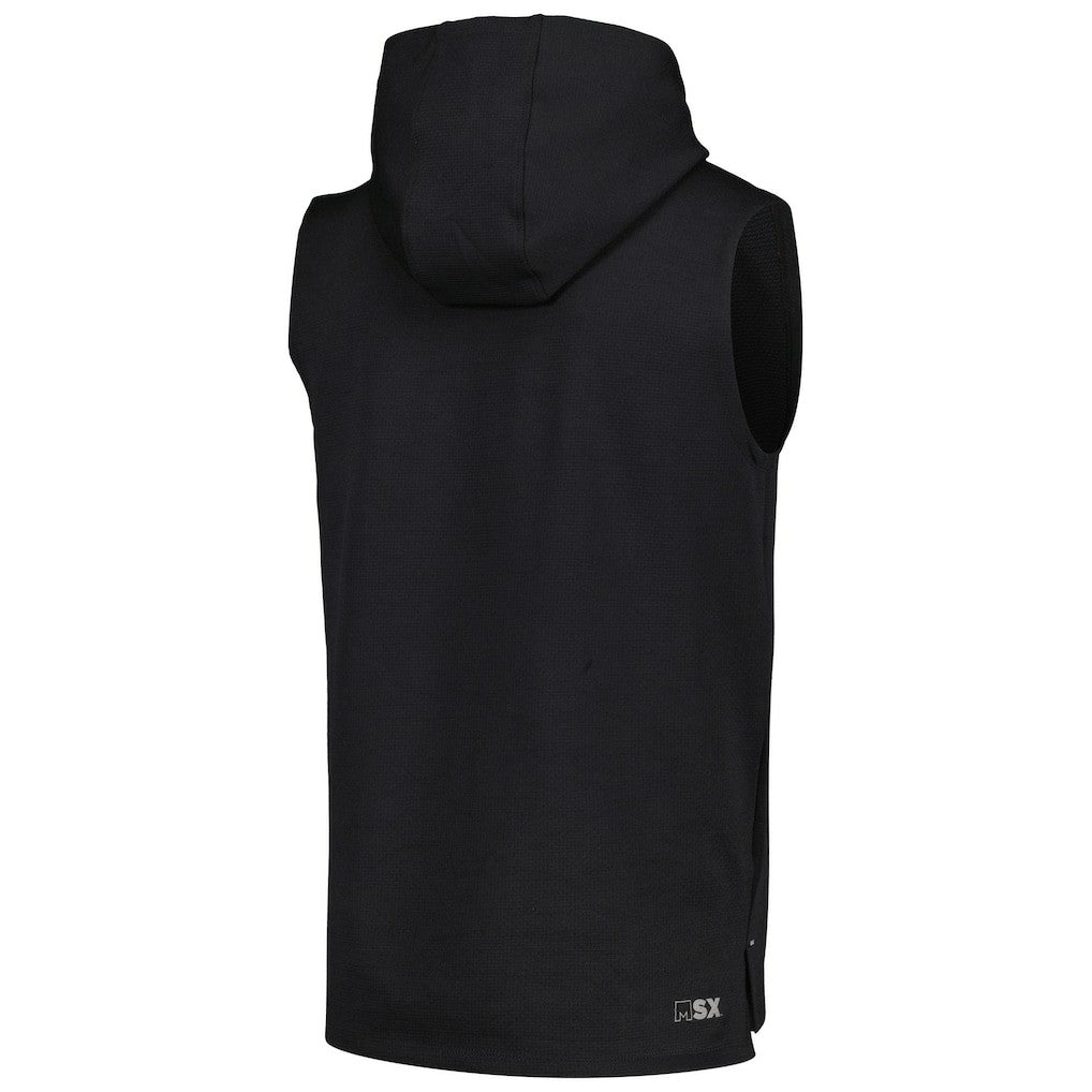 Las Vegas Raiders MSX by Michael Strahan Marathon Sleeveless Pullover Hoodie Black - NFL