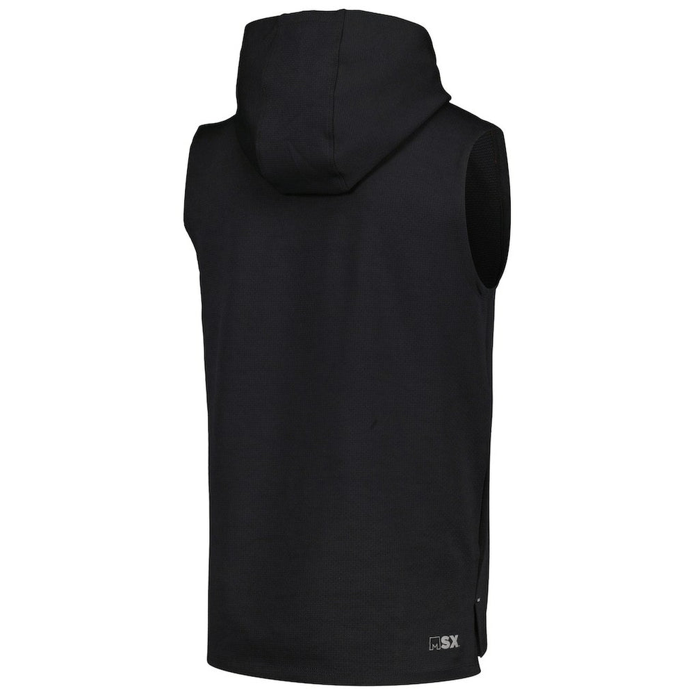 Las Vegas Raiders MSX by Michael Strahan Marathon Sleeveless Pullover Hoodie Black - NFL
