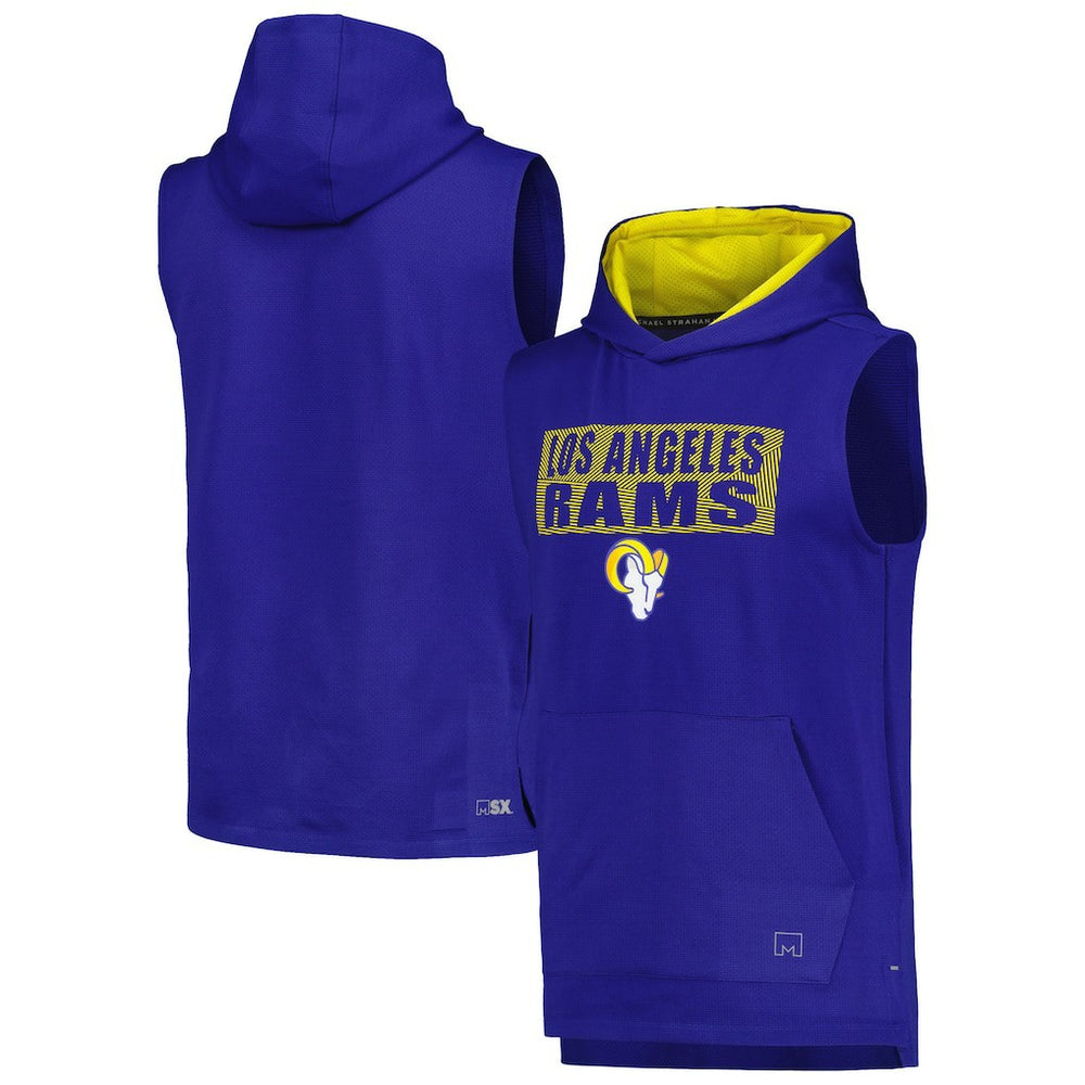 Los Angeles Rams MSX by Michael Strahan Marathon Sleeveless Pullover Hoodie Royal - NFL