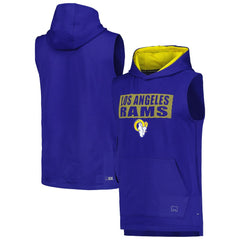 Los Angeles Rams MSX by Michael Strahan Marathon Sleeveless Pullover Hoodie Royal - NFL
