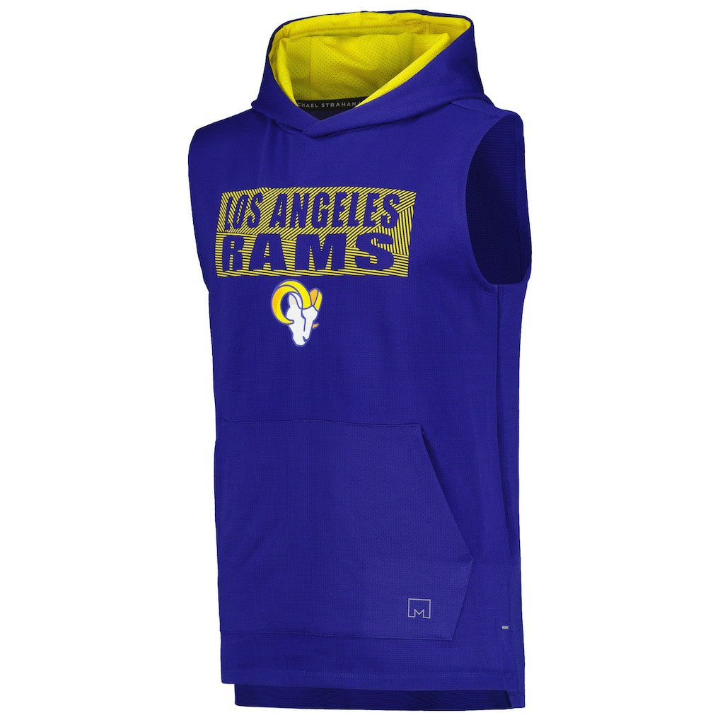Los Angeles Rams MSX by Michael Strahan Marathon Sleeveless Pullover Hoodie Royal - NFL