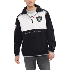 Las Vegas Raiders Tommy Hilfiger Carter Half-Zip Hooded Top Black/White - NFL