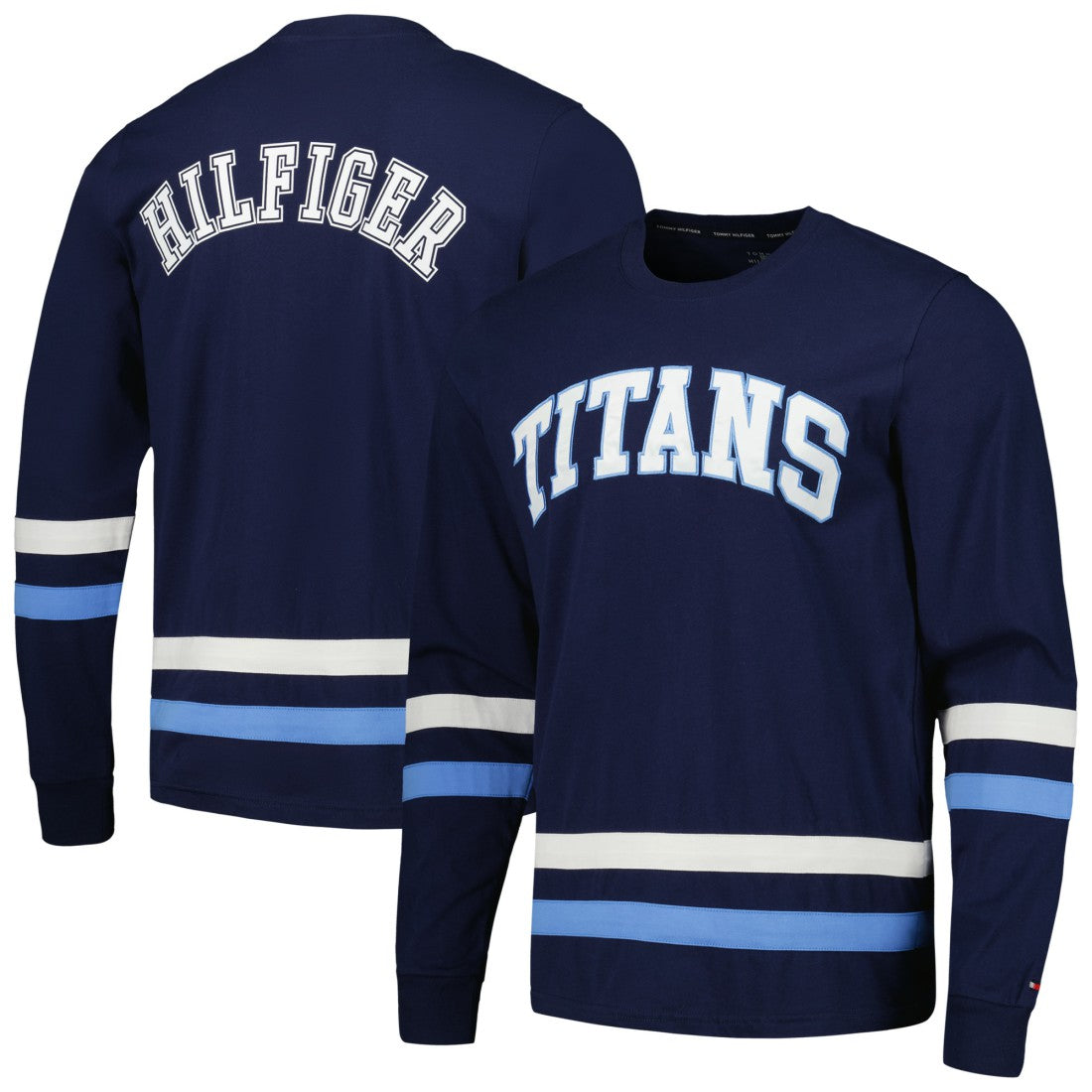 Tennessee Titans Tommy Hilfiger Nolan Long Sleeve T-Shirt Navy/Light Blue - NFL