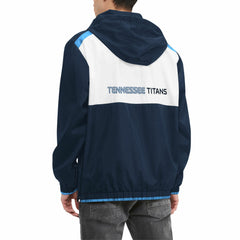 Tennessee Titans Tommy Hilfiger Carter Half-Zip Hooded Top Navy/White - NFL