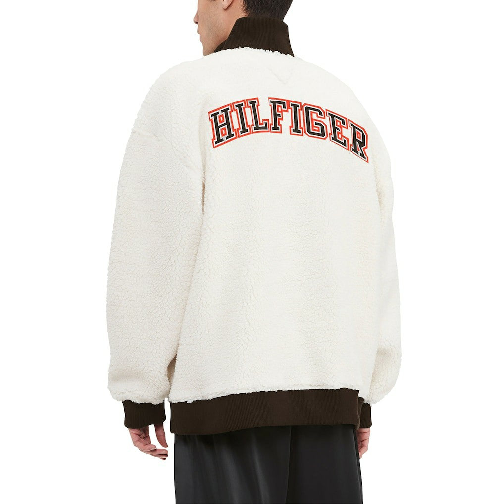 Cleveland Browns Tommy Hilfiger Jordan Sherpa Quarter-Zip Sweatshirt Cream - NFL