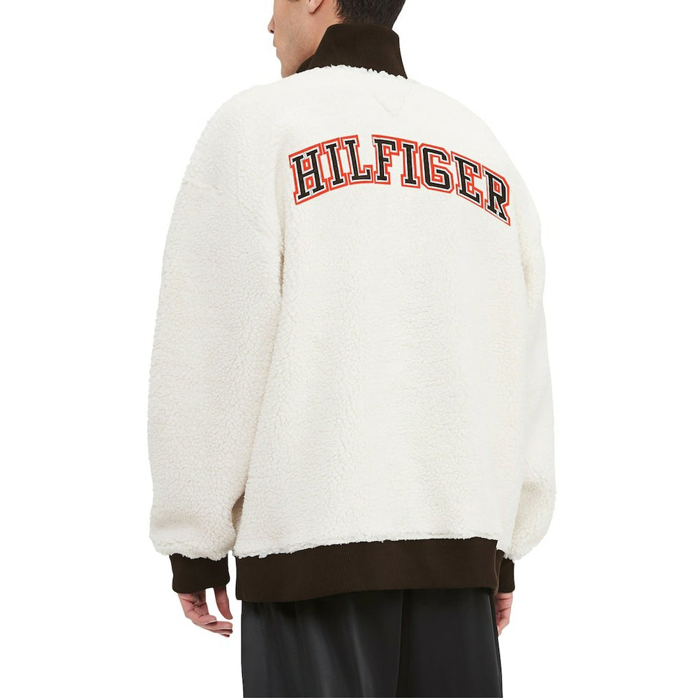 Cleveland Browns Tommy Hilfiger Jordan Sherpa Quarter-Zip Sweatshirt Cream - NFL