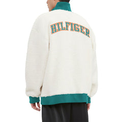 Miami Dolphins Tommy Hilfiger Jordan Sherpa Quarter-Zip Sweatshirt Cream - NFL