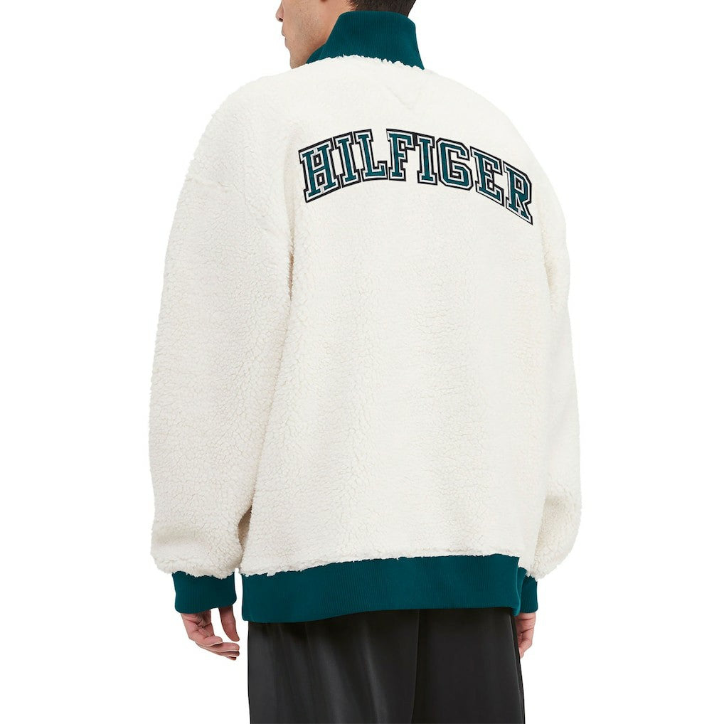 Philadelphia Eagles Tommy Hilfiger Jordan Sherpa Quarter-Zip Sweatshirt Cream - NFL