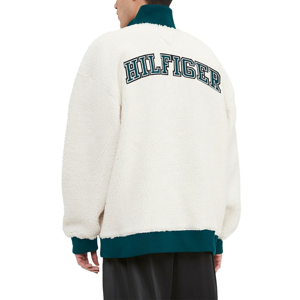 Philadelphia Eagles Tommy Hilfiger Jordan Sherpa Quarter-Zip Sweatshirt Cream - NFL