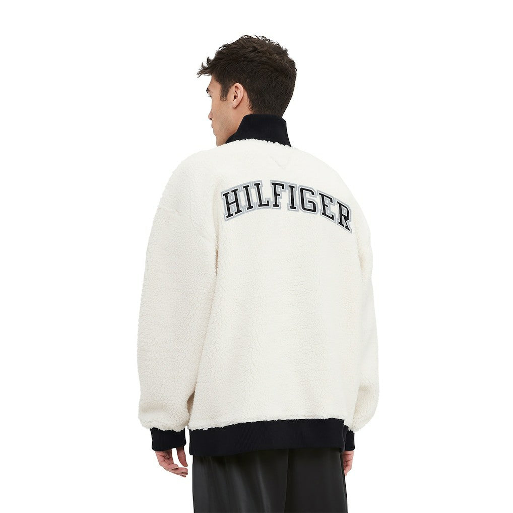 Las Vegas Raiders Tommy Hilfiger Jordan Sherpa Quarter-Zip Sweatshirt Cream - NFL