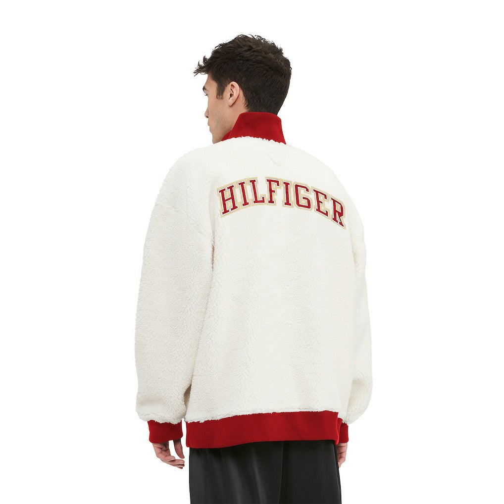 San Francisco 49ers Tommy Hilfiger Jordan Sherpa Quarter-Zip Sweatshirt Cream - NFL
