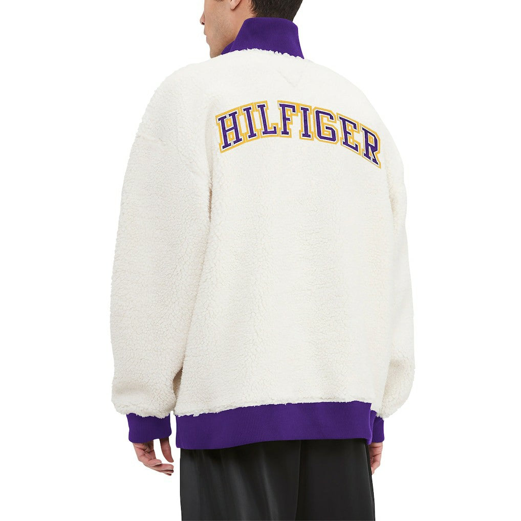 Minnesota Vikings Tommy Hilfiger Jordan Sherpa Quarter-Zip Sweatshirt Cream - NFL