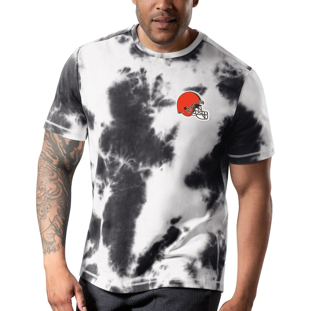 Cleveland Browns MSX by Michael Strahan Freestyle Tie-Dye T-Shirt Black - NFL