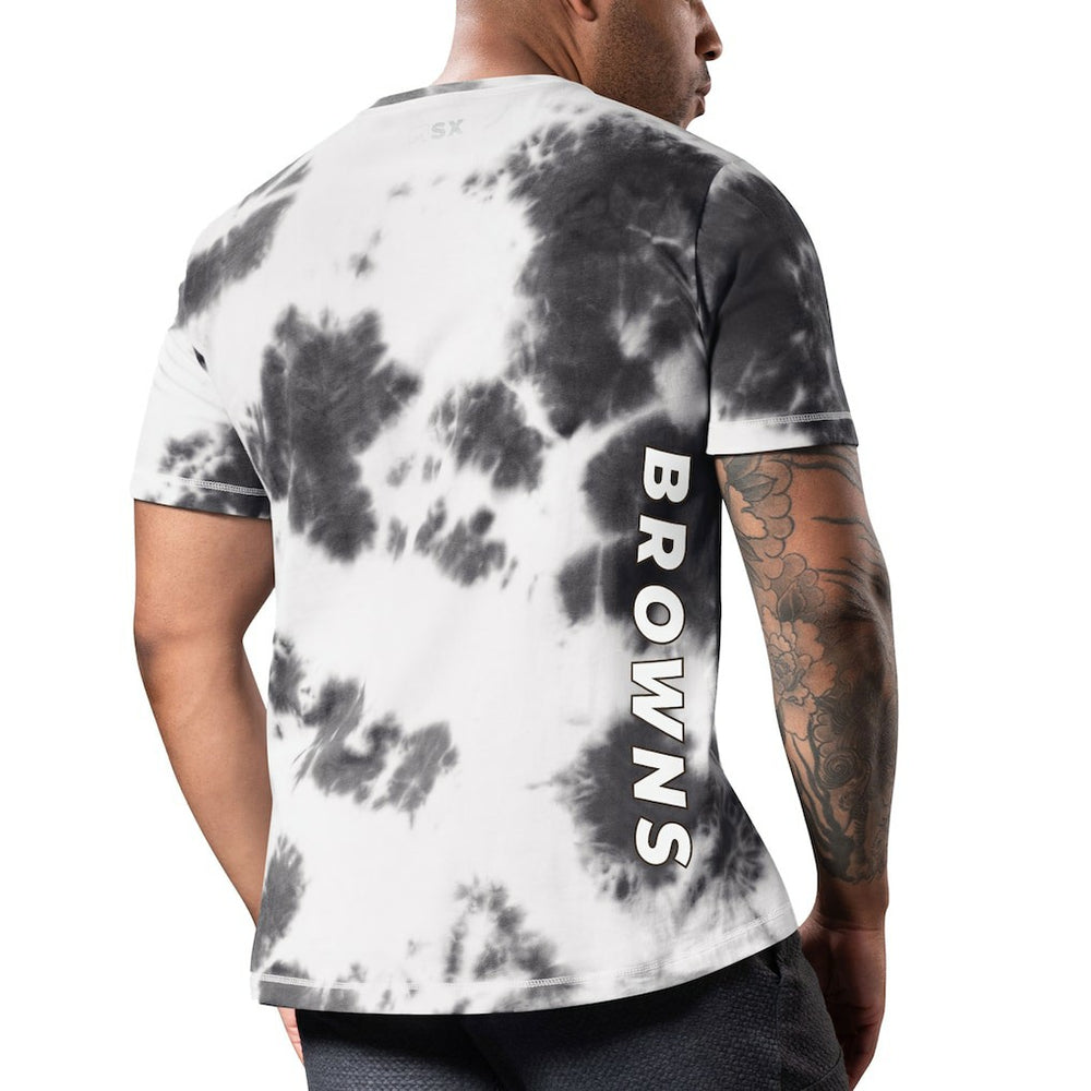 Cleveland Browns MSX by Michael Strahan Freestyle Tie-Dye T-Shirt Black - NFL