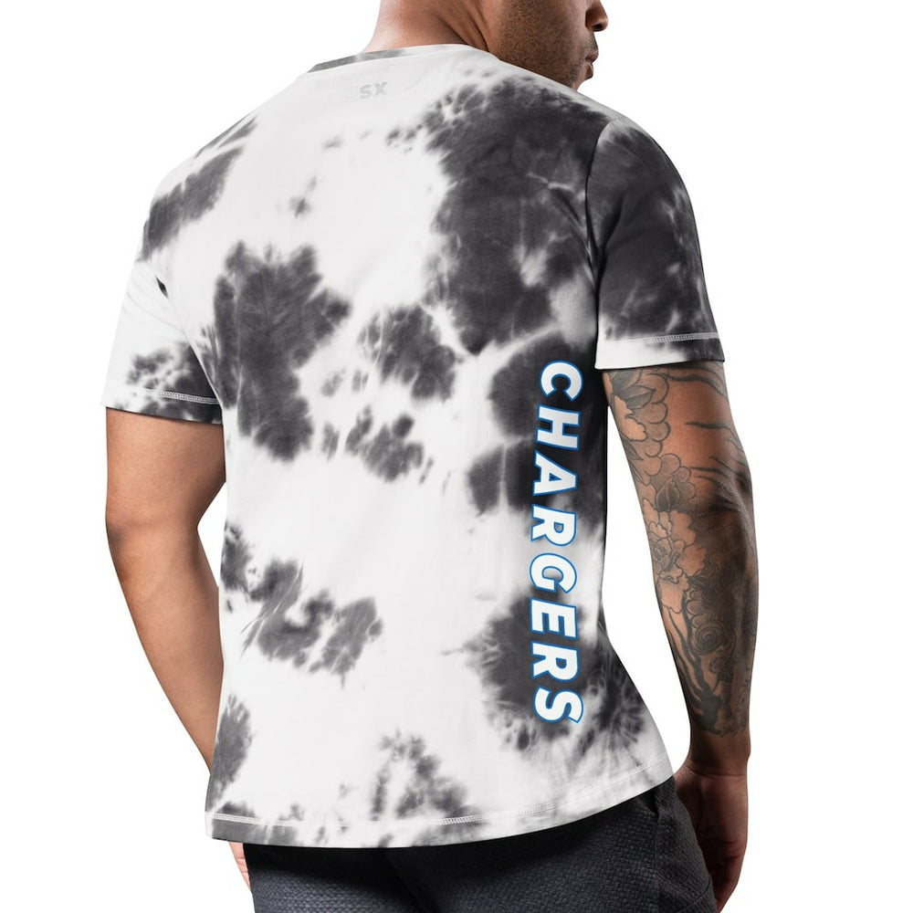 Los Angeles Chargers MSX by Michael Strahan Freestyle Tie-Dye T-Shirt Black - NFL