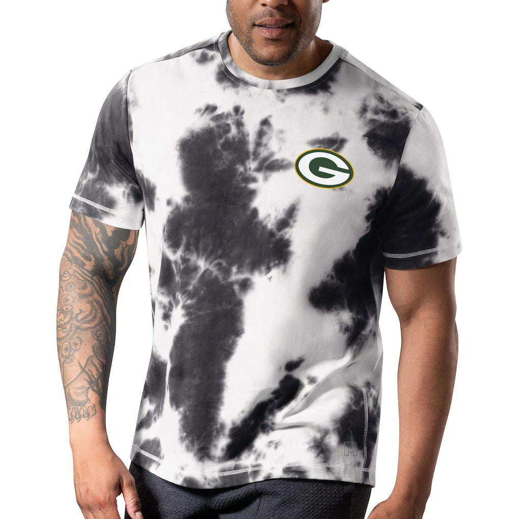 Green Bay Packers MSX by Michael Strahan Freestyle Tie-Dye T-Shirt Black - NFL