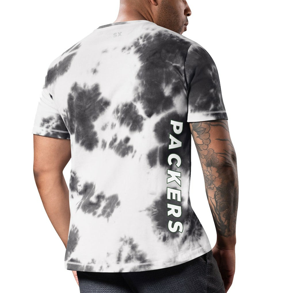 Green Bay Packers MSX by Michael Strahan Freestyle Tie-Dye T-Shirt Black - NFL