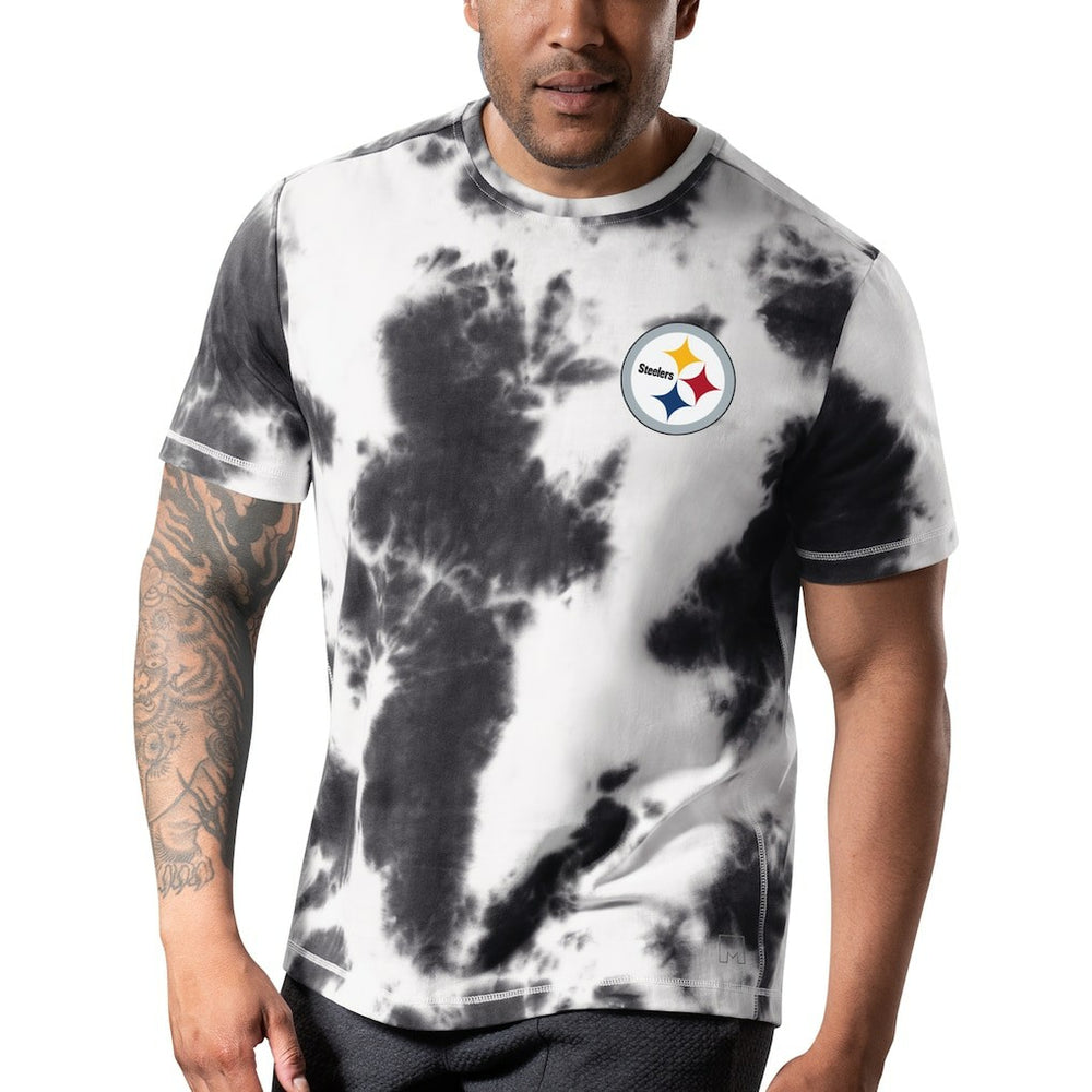 Pittsburgh Steelers MSX by Michael Strahan Freestyle Tie-Dye T-Shirt Black - NFL