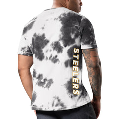 Pittsburgh Steelers MSX by Michael Strahan Freestyle Tie-Dye T-Shirt Black - NFL