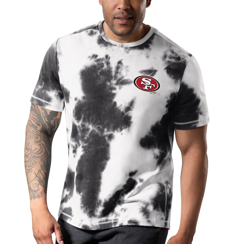 San Francisco 49ers MSX by Michael Strahan Freestyle Tie-Dye T-Shirt Black - NFL