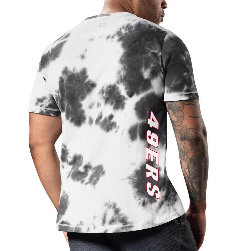 San Francisco 49ers MSX by Michael Strahan Freestyle Tie-Dye T-Shirt Black - NFL