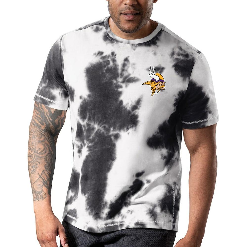 Minnesota Vikings MSX by Michael Strahan Freestyle Tie-Dye T-Shirt Black - NFL