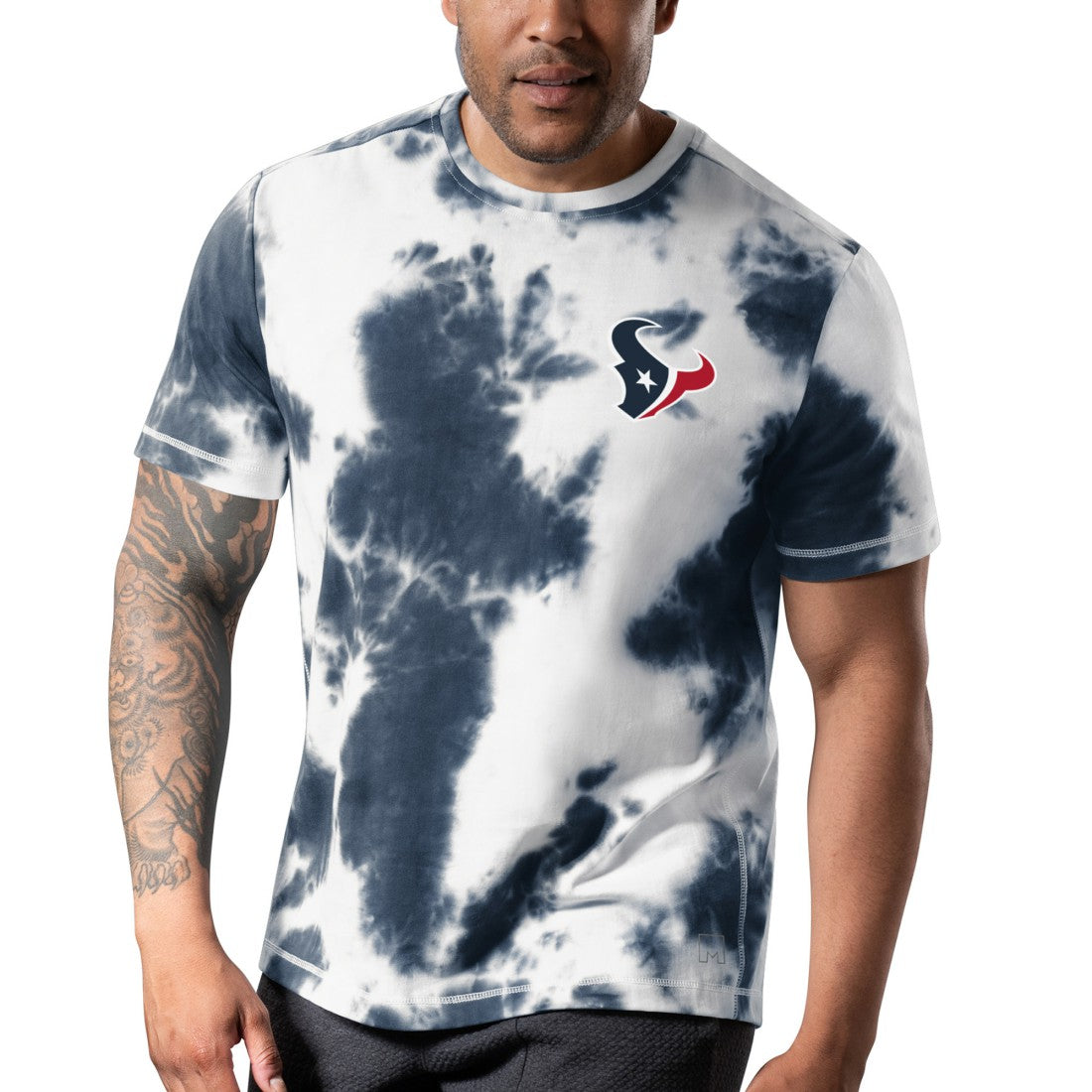 Houston Texans MSX by Michael Strahan Freestyle Tie-Dye T-Shirt Navy - NFL