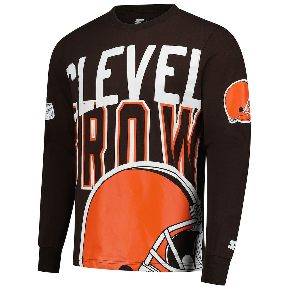 Cleveland Browns Starter Clutch Hit Long Sleeve T-Shirt Brown - NFL