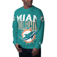 Miami Dolphins Starter Clutch Hit Long Sleeve T-Shirt Aqua - NFL