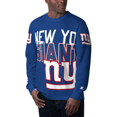 New York Giants Starter Clutch Hit Long Sleeve T-Shirt Royal - NFL