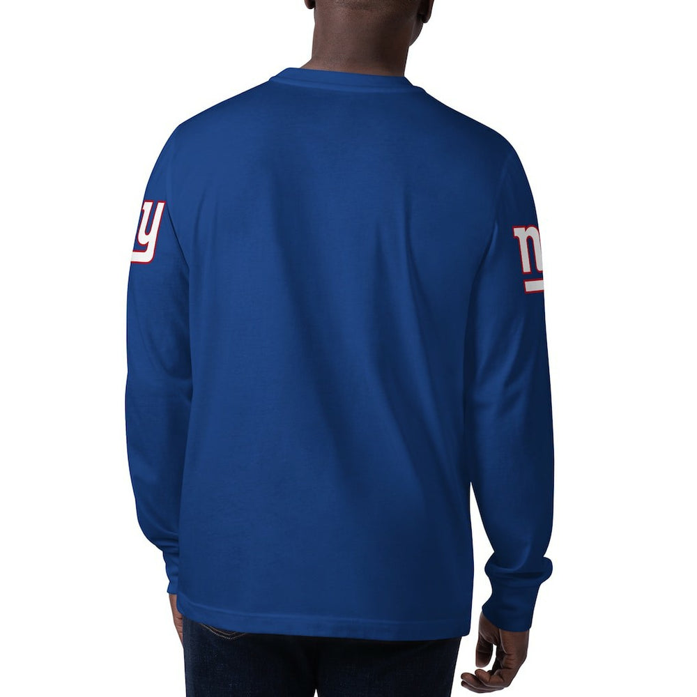 New York Giants Starter Clutch Hit Long Sleeve T-Shirt Royal - NFL