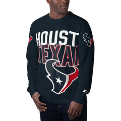 Houston Texans Starter Clutch Hit Long Sleeve T-Shirt Navy - NFL