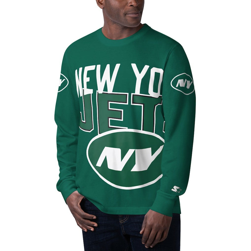 New York Jets Starter Clutch Hit Long Sleeve T-Shirt Green - NFL