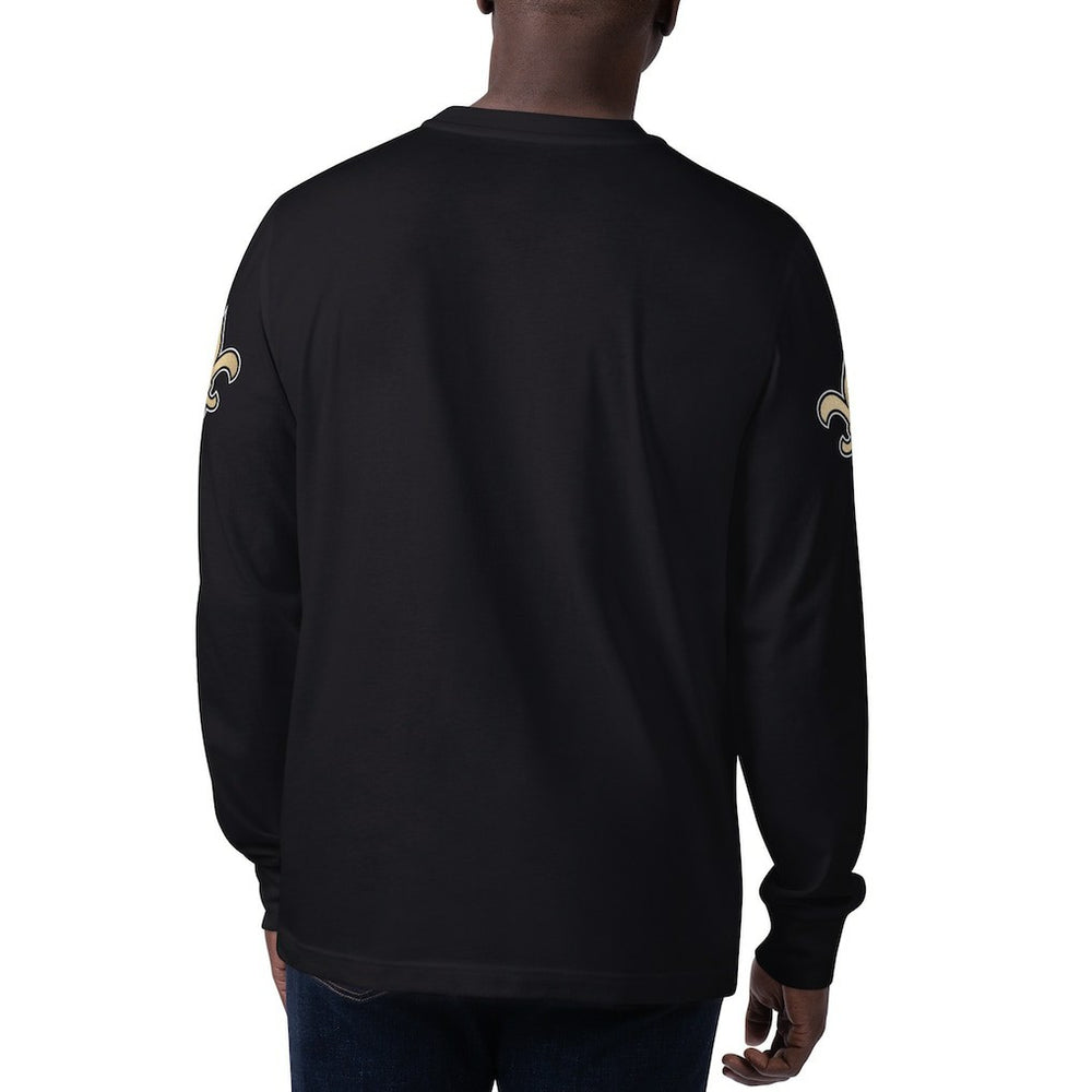 New Orleans Saints Starter Clutch Hit Long Sleeve T-Shirt Black - NFL
