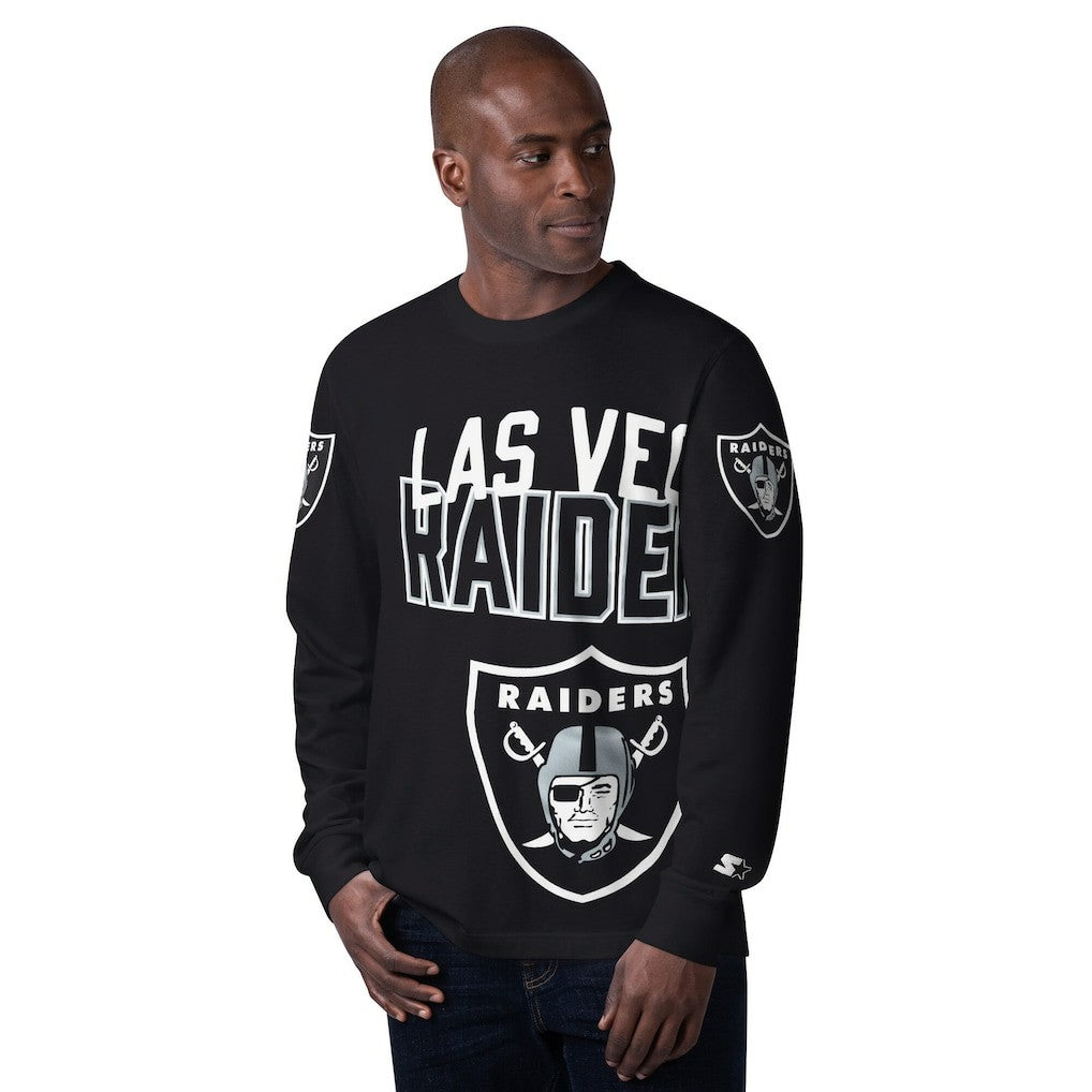 Las Vegas Raiders Starter Clutch Hit Long Sleeve T-Shirt Black - NFL