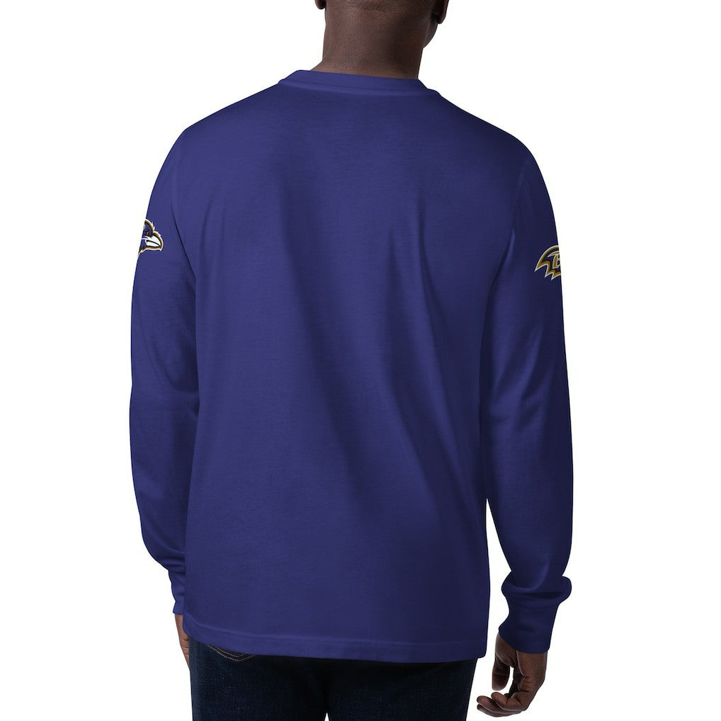Baltimore Ravens Starter Clutch Hit Long Sleeve T-Shirt Purple - NFL
