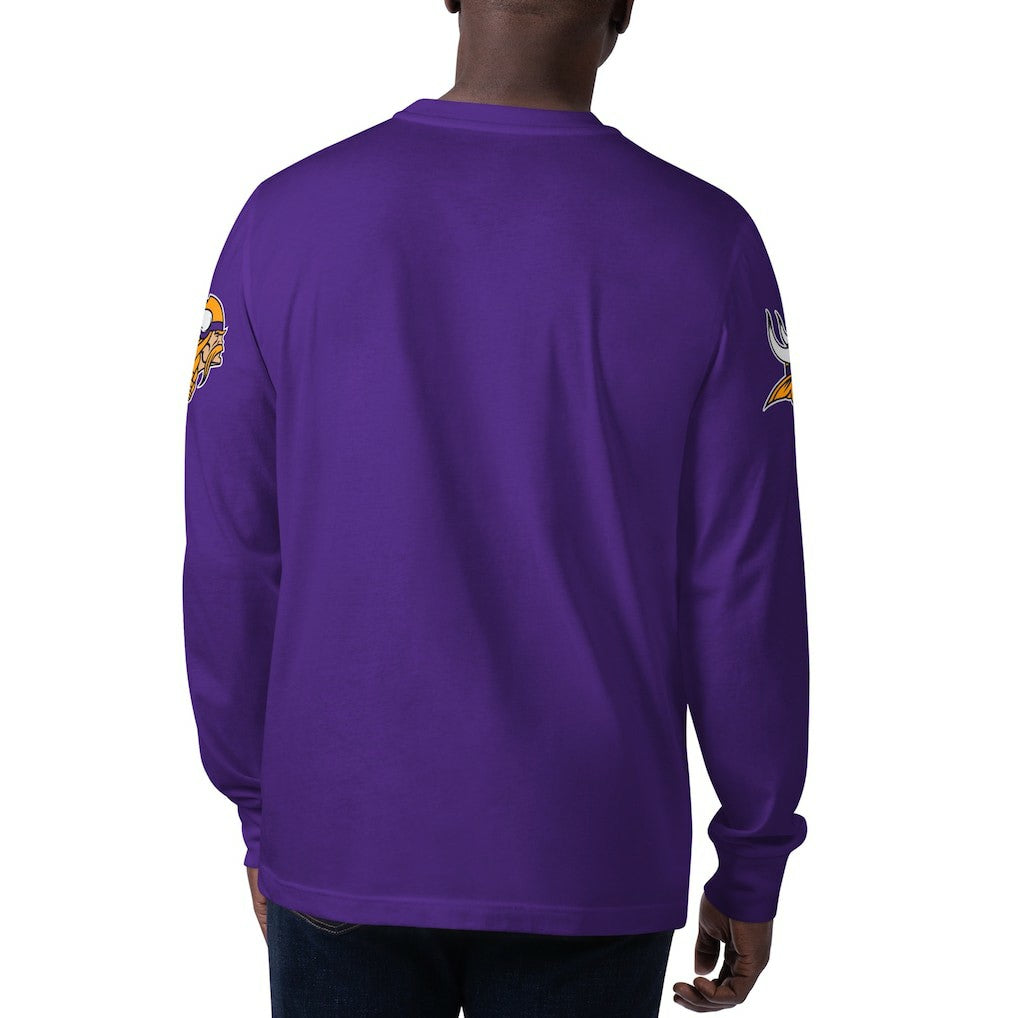 Minnesota Vikings Starter Clutch Hit Long Sleeve T-Shirt Purple - NFL