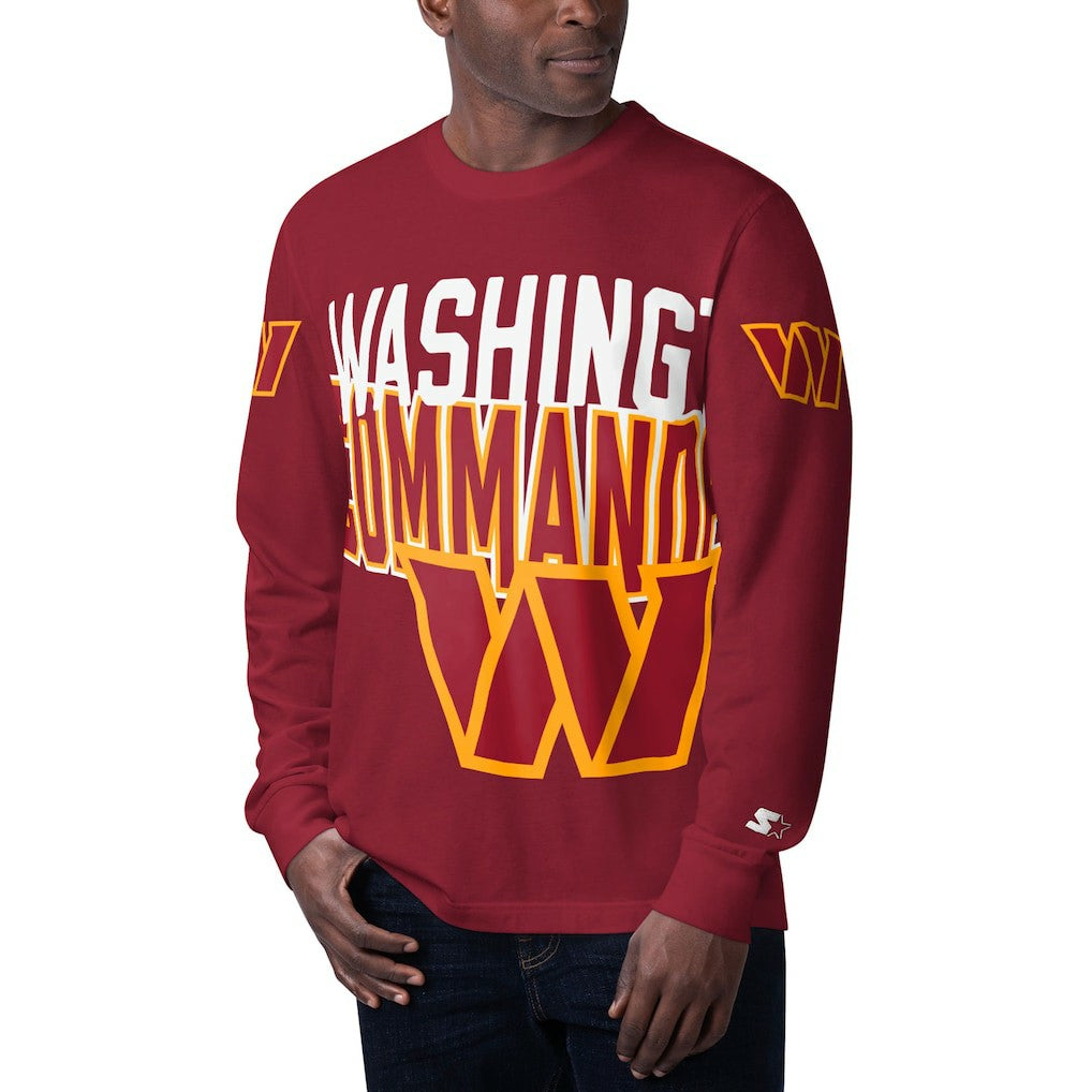 Washington Commanders Starter Clutch Hit Long Sleeve T-Shirt Burgundy - NFL