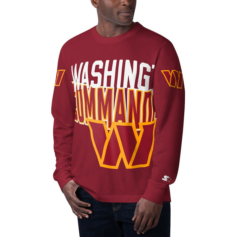 Washington Commanders Starter Clutch Hit Long Sleeve T-Shirt Burgundy - NFL
