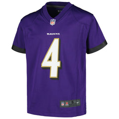 Zay Flowers Baltimore Ravens Youth Game Jersey Purple - Nike