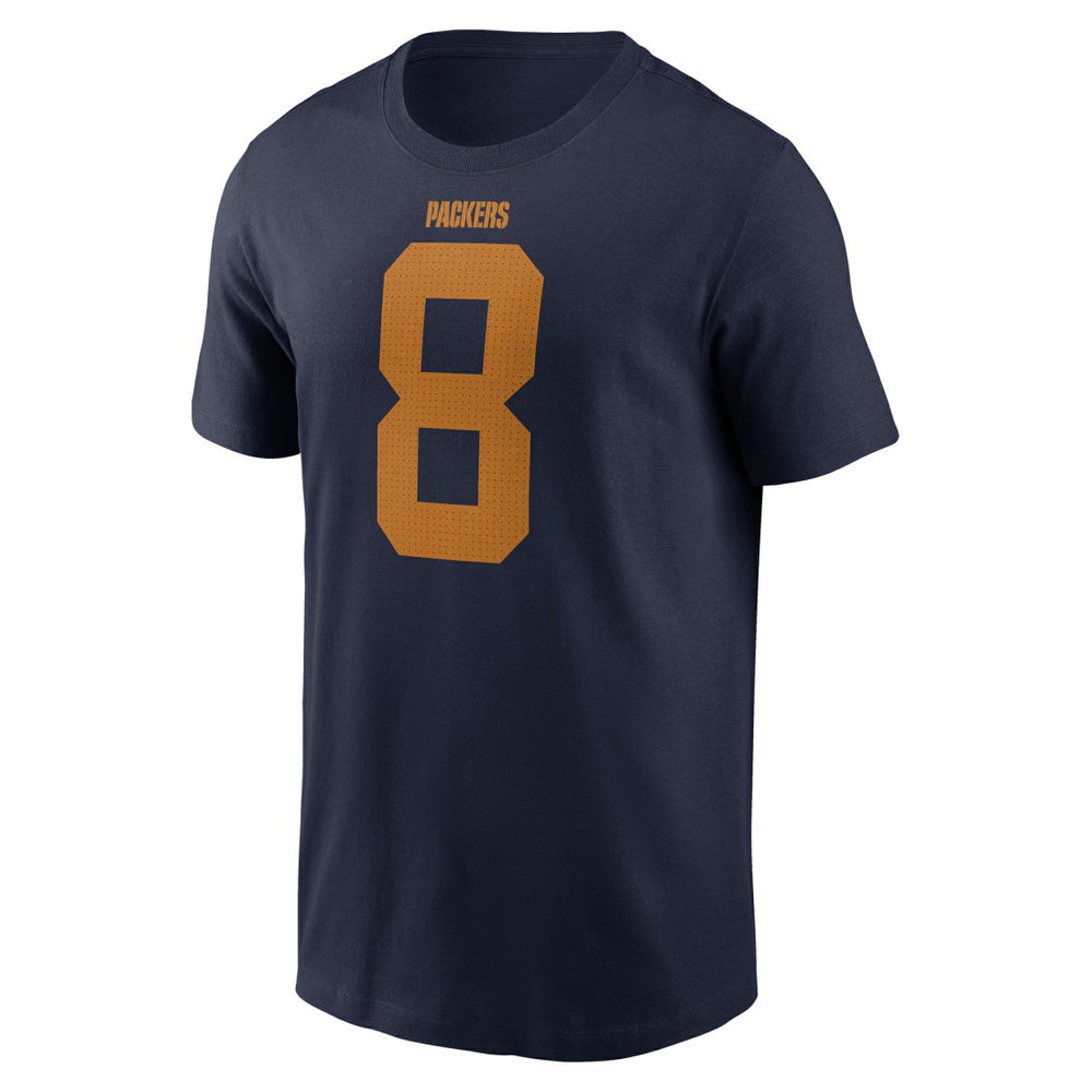 Josh Jacobs Green Bay Packers Player Name & Number T-Shirt Navy - Nike