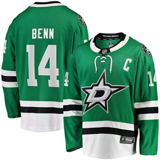 Jamie Benn Dallas Stars Fanatics Captain Patch Home Breakaway Jersey - Kelly Green | NHL Jerseys
