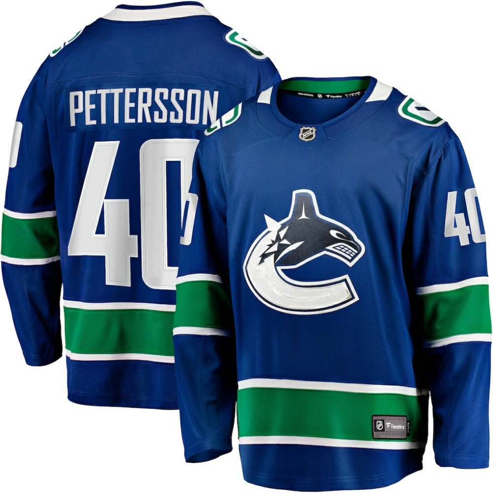 Elias Pettersson Vancouver Canucks Fanatics Home Breakaway Jersey - Blue | NHL Jerseys