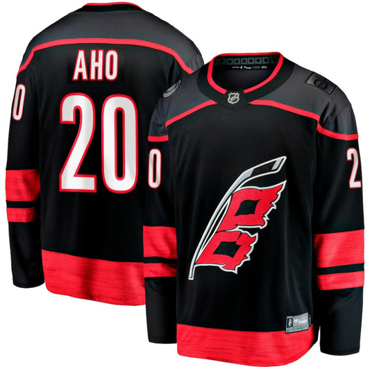 Sebastian Aho Carolina Hurricanes Fanatics Home Breakaway Jersey - Black | NHL Jerseys
