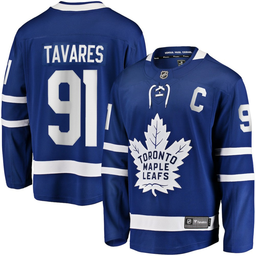 John Tavares Toronto Maple Leafs Fanatics Captain Patch Home Breakaway Jersey - Blue | NHL Jerseys